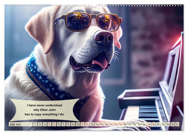 Produktbild: Great fun for Labrador lovers (High Quality Premium Wall Calendar 2026 DIN A2 landscape),CALVENDO 12 Month Wall Calendar