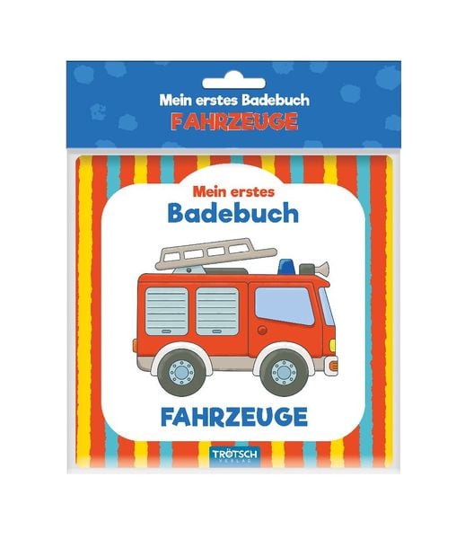 Produktbild: TR&Ouml;TSCH - Badebuch "Fahrzeuge" | Wasserfestes Badebuch mit liebevoll illustrierten Fahrzeugmotiven. Leuchtend buntes Badewannenbuch mit weichen Oberfl&auml;chen zum Dr&uuml;cken und Knautschen | Ab 0 Monaten