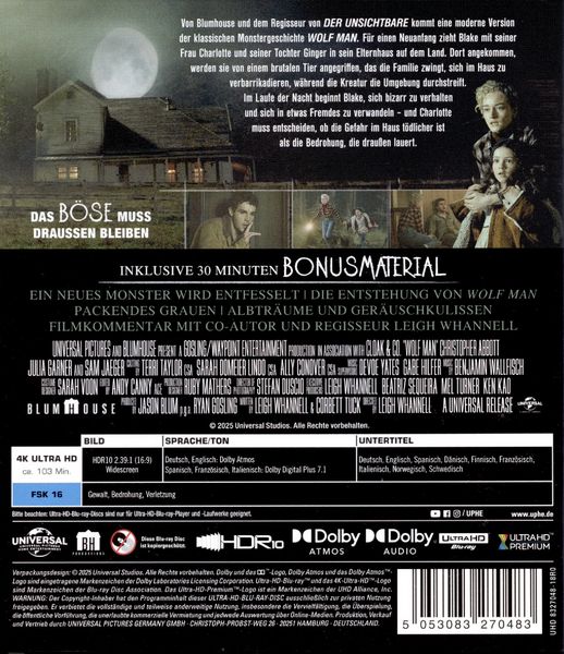 Produktbild: Wolf Man (2025) (4K Ultra HD)