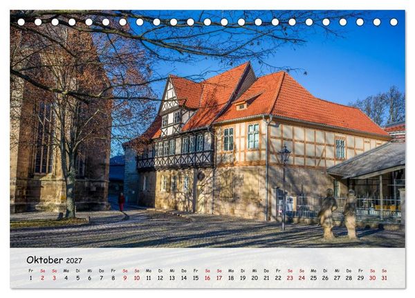 Produktbild: Halberstadt Altstadtarchitektur unweit des Harzes (Tischkalender 2027 DIN A5 quer), CALVENDO Monatskalender