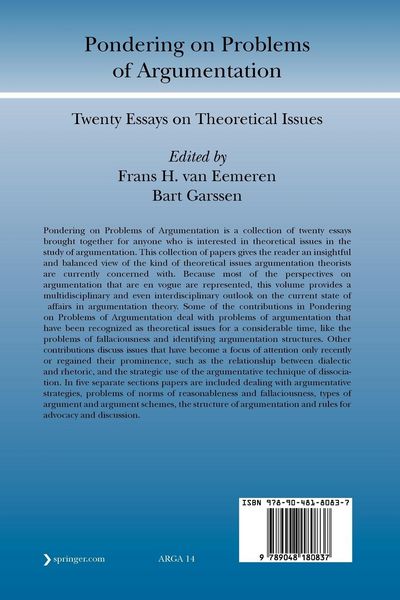 Produktbild: Pondering on Problems of Argumentation