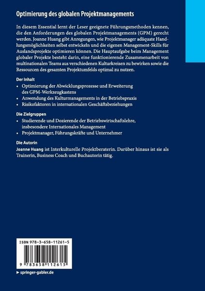 Produktbild: Optimierung des globalen Projektmanagements