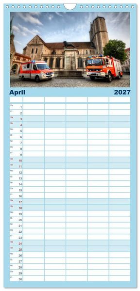 Produktbild: Familienplaner 2027 - Berufsfeuerwehr Braunschweig mit 5 Spalten (Wandkalender, 21 x 45 cm) CALVENDO