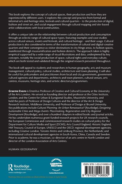 Produktbild: Cultural Spaces, Production and Consumption