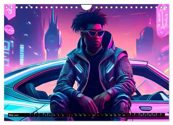 Produktbild: Cyberpunk (Wandkalender 2026 DIN A4 quer), CALVENDO Monatskalender