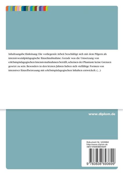 Produktbild: Pilgern als eine spezifische Form von sozialp&auml;dagogischer Einzelfallhilfe