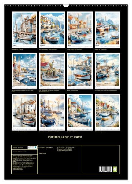 Produktbild: Maritimes Leben im Hafen (Wandkalender 2026 DIN A2 hoch), CALVENDO Monatskalender