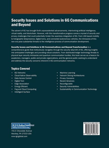 Produktbild: Security Issues and Solutions in 6G Communications and Beyond