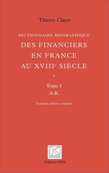 Produktbild: Dictionnaire biographique des financiers en France au XVIIIe si&egrave;cle