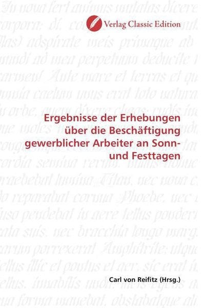 Produktbild: Ergebnisse der Erhebungen &uuml;ber die Besch&auml;ftigung gewerblicher Arbeiter an Sonn- und Festtagen