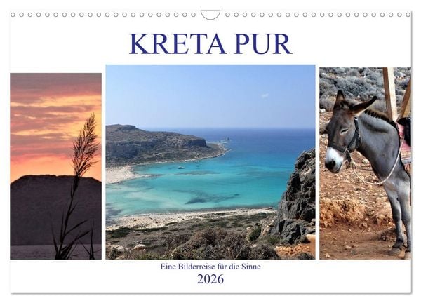 Produktbild: Kreta Pur - Eine Bilderreise f&uuml;r die Sinne (Wandkalender 2026 DIN A3 quer), CALVENDO Monatskalender