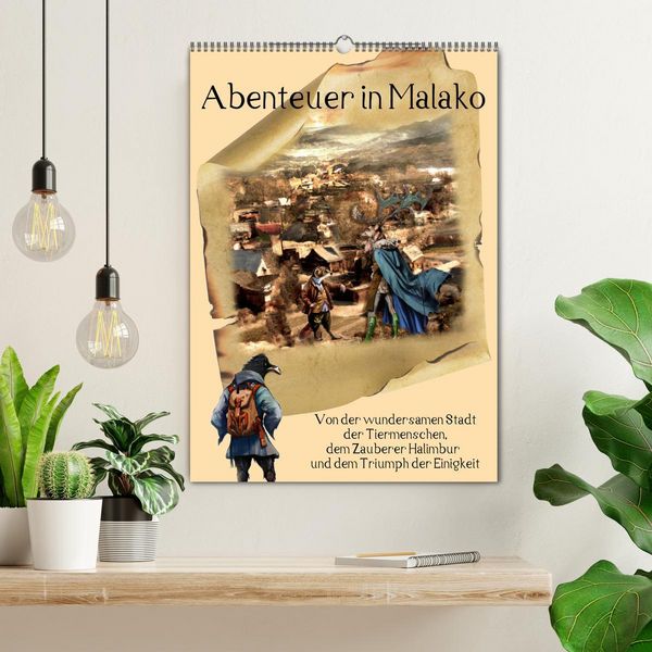 Produktbild: Abenteuer in Malako (Wandkalender 2026 DIN A2 hoch), CALVENDO Monatskalender