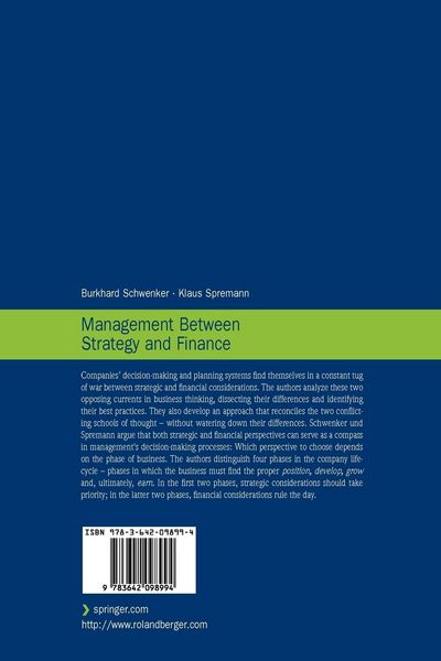 Produktbild: Management Between Strategy and Finance
