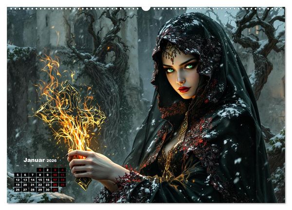 Produktbild: Goth Fantasie (Wandkalender 2026 DIN A2 quer), CALVENDO Monatskalender