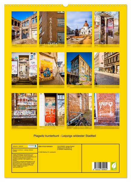 Produktbild: Plagwitz kunterbunt - Leipzigs wildester Stadtteil (hochwertiger Premium Wandkalender 2027 DIN A2 hoch), Kunstdruck in Hochglanz