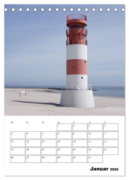 Produktbild: Einzigartige Insel Helgoland (Tischkalender 2026 DIN A5 hoch), CALVENDO Monatskalender