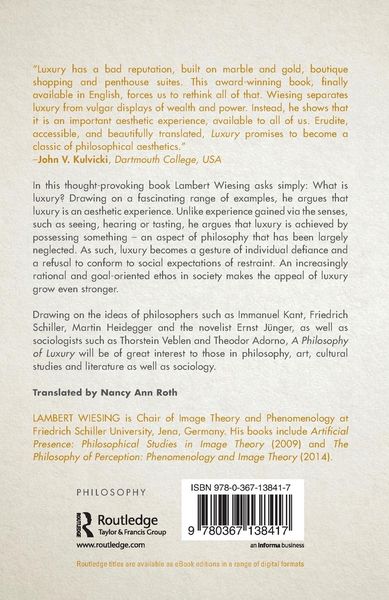Produktbild: A Philosophy of Luxury