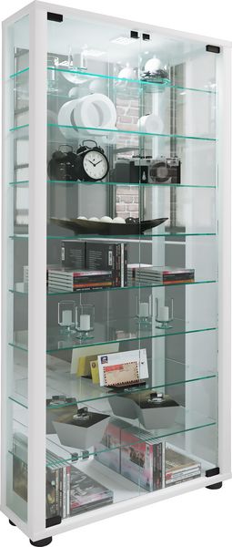 Produktbild: Glas Stand Vitrine Sammelvitrine Lumo Maxi Spiegel