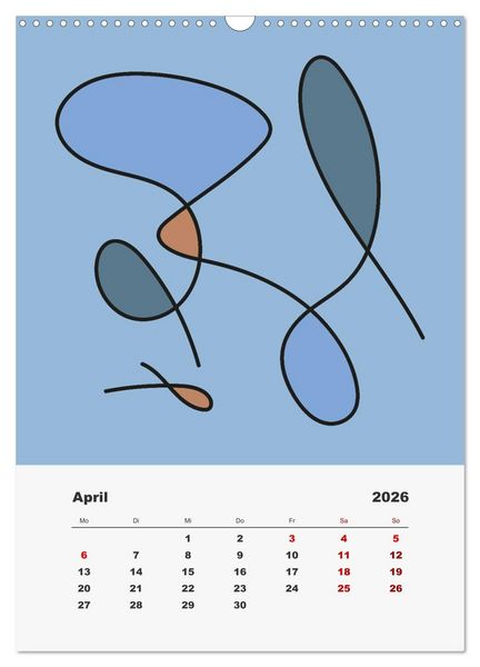 Produktbild: FormArt - Linien und Farben (Wandkalender 2026 DIN A3 hoch), CALVENDO Monatskalender