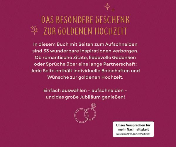 Produktbild: Zur goldenen Hochzeit &ndash; 50 Jahre Gl&uuml;ck & Liebe