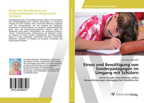 Stress und Bewältigung von Sonderpädagogen im Umgang mit Schülern, Taschenbuch von Hannelore Neuhuber, AV Akademikerverlag, 9783330508507
