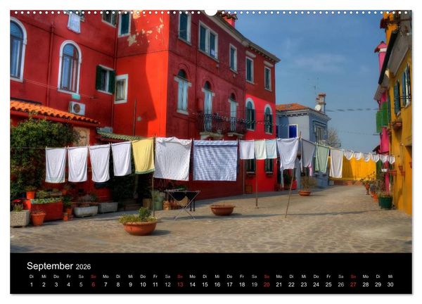 Produktbild: Die bunten H&auml;user von Burano (Wandkalender 2026 DIN A2 quer), CALVENDO Monatskalender