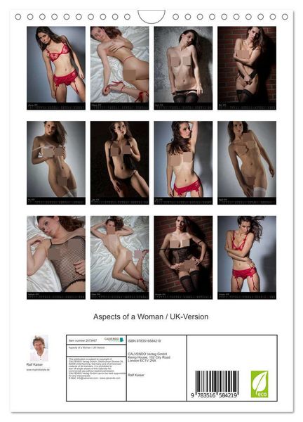 Produktbild: Aspects of a Woman / UK-Version (Wall Calendar 2026 DIN A4 portrait), CALVENDO 12 Month Wall Calendar