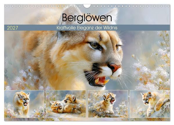 Produktbild: Bergl&ouml;wen. Kraftvolle Eleganz der Wildnis (Wandkalender 2027 DIN A3 quer), CALVENDO Monatskalender