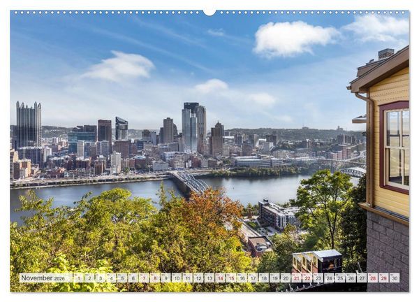 Produktbild: PITTSBURGH Charmante Impressionen (Wandkalender 2026 DIN A2 quer), CALVENDO Monatskalender