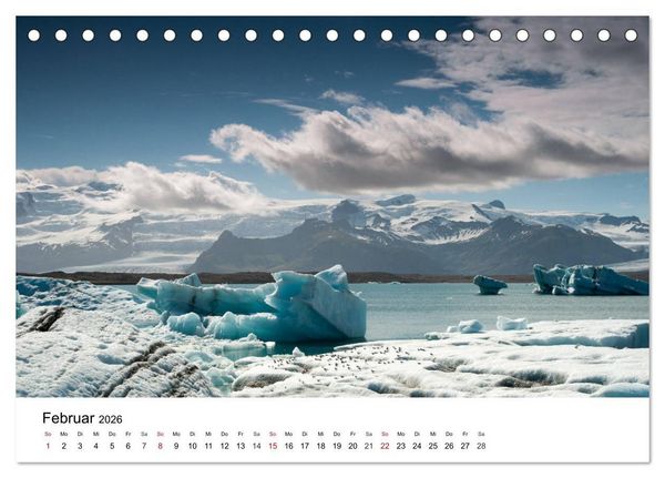 Produktbild: Island - rauhe Sch&ouml;nheit zum Verlieben (Tischkalender 2026 DIN A5 quer), CALVENDO Monatskalender