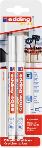 Produktbild: Edding Kreidemarker 2-er Set, wei&szlig;