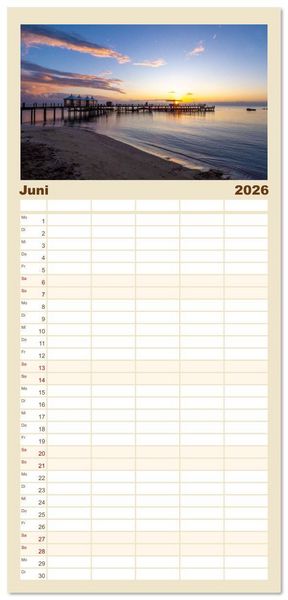 Produktbild: Familienplaner 2026 - Urlaubsparadies in Nordzypern mit 5 Spalten (Wandkalender, 21 x 45 cm) CALVENDO