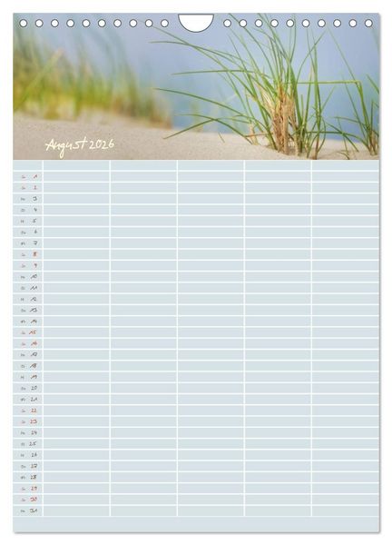 Produktbild: Kleine Sand-Sch&ouml;nheiten / Familienplaner (Wandkalender 2026 DIN A4 hoch), CALVENDO Monatskalender