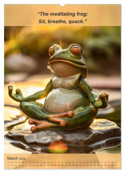 Produktbild: Funny animalistic yoga poses (High Quality Premium Wall Calendar 2026 DIN A2 portrait),CALVENDO 12 Month Wall Calendar