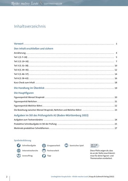 Produktbild: Kleider machen Leute &ndash; Gottfried Keller &ndash; Lesebegleiter &ndash; Hauptschule