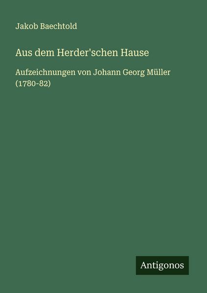 Produktbild: Aus dem Herder'schen Hause