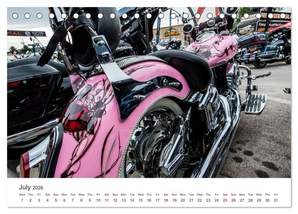 Produktbild: Sturgis - The most famous motorcycle rally in the world (Desk Calendar 2026 DIN A5 landscape), CALVENDO 12 Month DeskCalendar