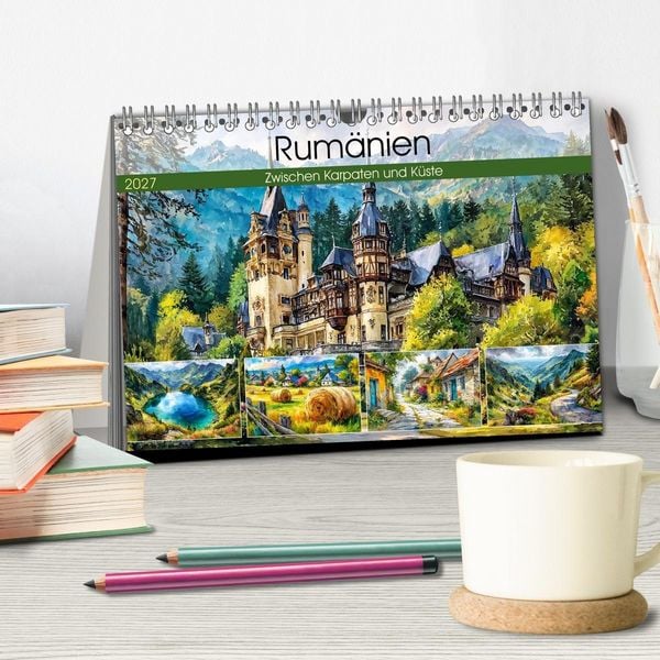 Produktbild: Rum&auml;nien. Zwischen Karpaten und K&uuml;ste (Tischkalender 2027 DIN A5 quer), CALVENDO Monatskalender