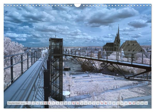 Produktbild: Erfurt - Infrarotfotografien von Kurt Lochte (Wandkalender 2026 DIN A3 quer), CALVENDO Monatskalender