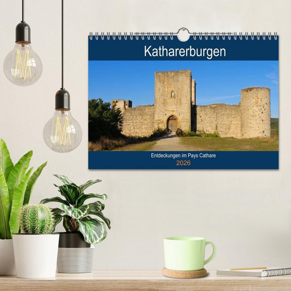 Produktbild: Katharerburgen - Entdeckungen im Pays Cathare (Wandkalender 2026 DIN A4 quer), CALVENDO Monatskalender