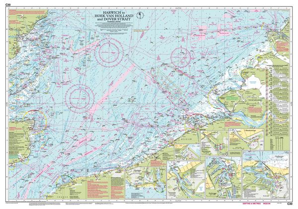 Produktbild: C30 Harwich to Hoek van Holland and Dover Strait, Imray Chart