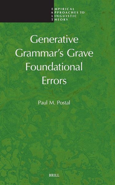 Produktbild: Generative Grammar's Grave Foundational Errors