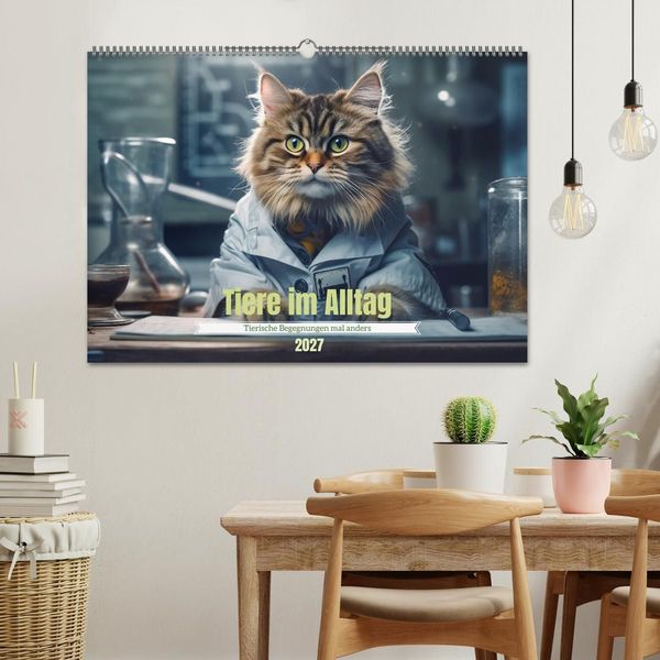 Produktbild: Tiere im Alltag (Wandkalender 2027 DIN A2 quer), CALVENDO Monatskalender