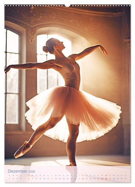 Produktbild: Mit Tutu und Spitzenschuhen Impressionen aus dem Ballett (Wandkalender 2026 DIN A2 hoch), CALVENDO Monatskalender