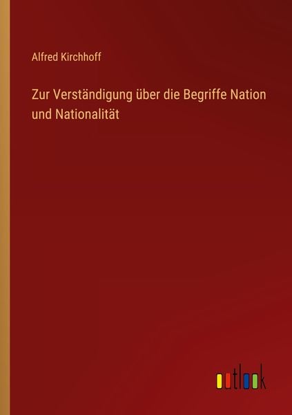 Produktbild: Zur Verst&auml;ndigung &uuml;ber die Begriffe Nation und Nationalit&auml;t