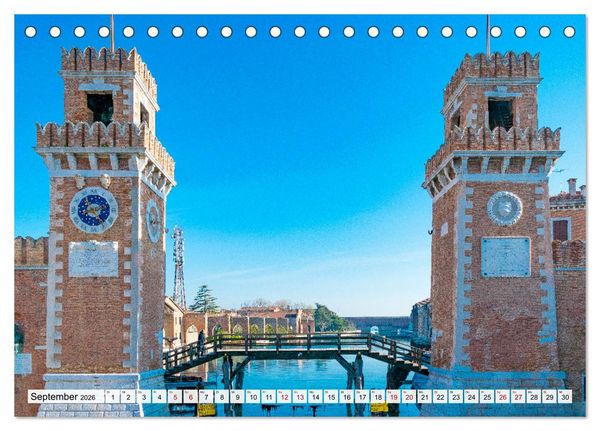Produktbild: Venedig. Lagunenstadt in Italien (Tischkalender 2026 DIN A5 quer), CALVENDO Monatskalender