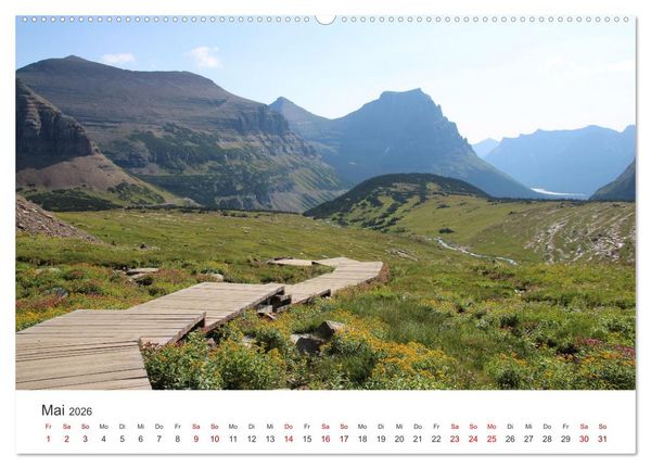 Produktbild: Glacier Nationalpark - Eine Reise in den bezaubernden Nationalpark. (hochwertiger Premium Wandkalender 2026 DIN A2 quer), Kunstdruck in Hochglanz