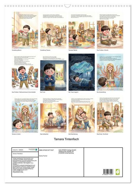 Produktbild: Tamara Tintenfisch (Wandkalender 2027 DIN A2 hoch), CALVENDO Monatskalender