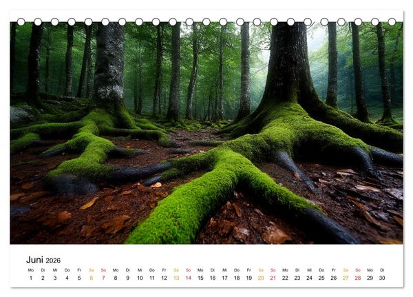 Produktbild: Mystik der W&auml;lder (Tischkalender 2026 DIN A5 quer), CALVENDO Monatskalender
