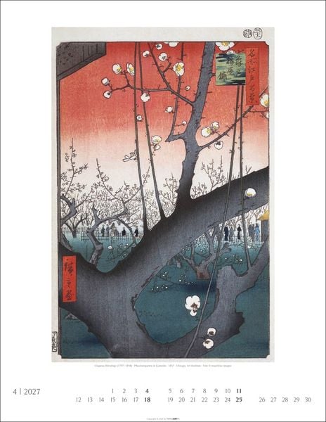 Produktbild: Japan Art Kalender 2027 - Die Kunst des Farbholzsschnitts